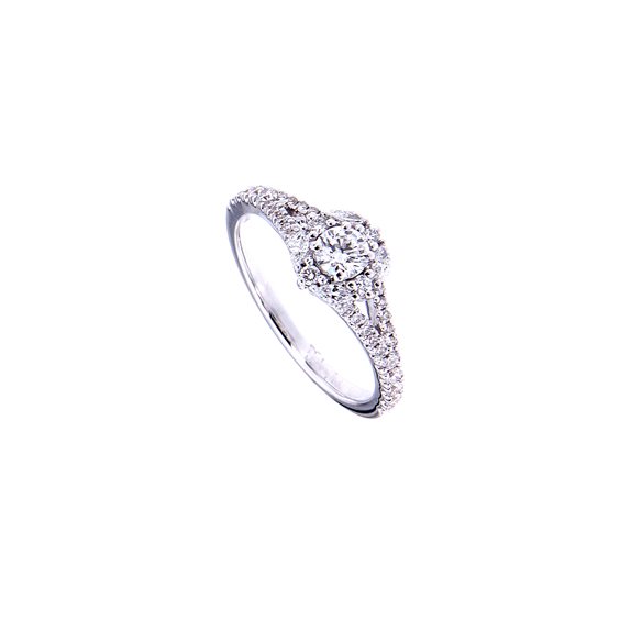 Anello Crivelli Donna Classic in Oro bianco Diamante 0.11 Ct 035-VR26736 0.67 G VS - 035-VR26736 0.67 G VS